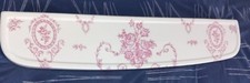Grande tablette de salle de bains ancienne en Porcelaine de Paris à décor rose