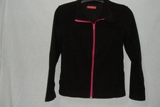 TISSAIA veste polaire noire et rose 10 ans