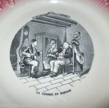 Gien assiette ancienne - assiette,