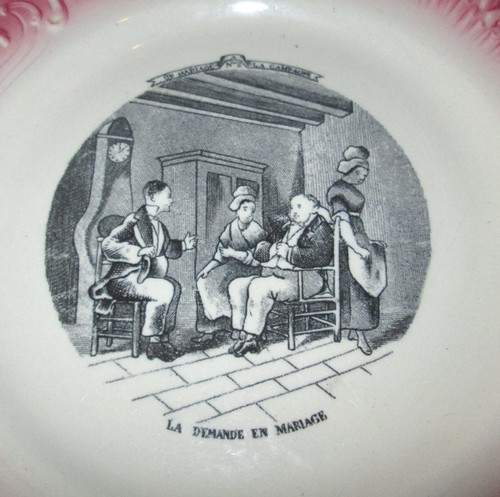 Gien assiette ancienne - assiette,