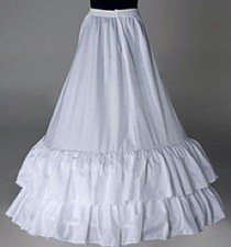 LIQUIDATION !!! -50% !! Toucher soie ! Jupon ligne A 2 volants 2 cerceaux J02