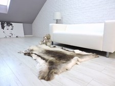 Véritable Renne Tapis Peau