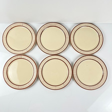 6 assiettes a dessert Longchamp Colmar vintage années 1950, céramique art déco