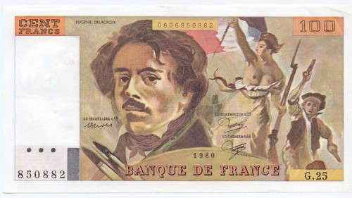 100 francs delacroix 1980 - 100,
