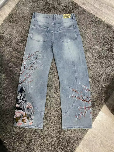 Jean baggy brodé y2k pour - baggy,