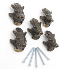 5 Pièce Sanglier Tête Ornement pour Armes de Sanglier Trophées Sanglier Petit