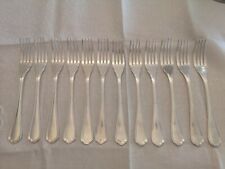 C/LOT DE 12 FOURCHETTES À POISSONS ANCIENNES EN ARGENTERIE SIGNÉ CHRISTOFLE 