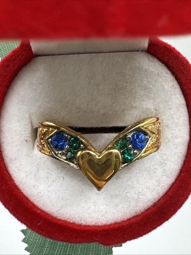 Bague vintage fantaisie cœur