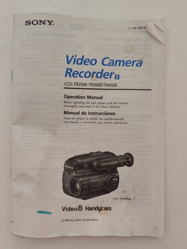 Camescope handicam video8 - handicam,