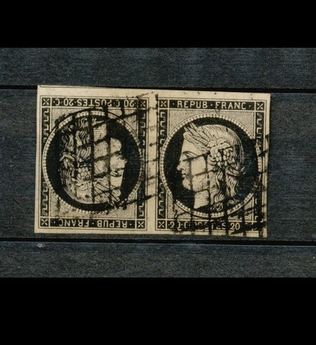 1849 france ceres paire 20c - france, 3d