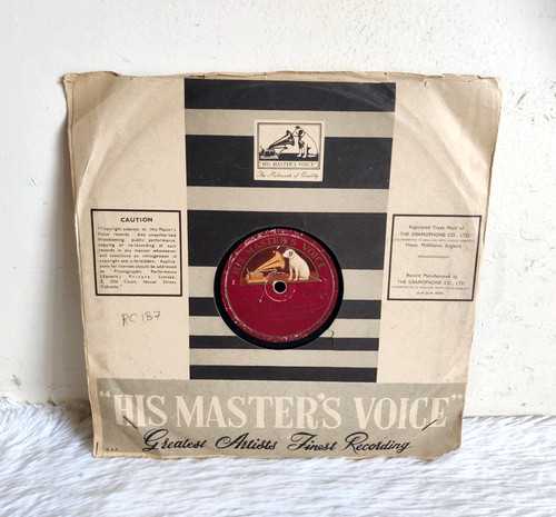 Disque gramophone ancien hmv - ancien,