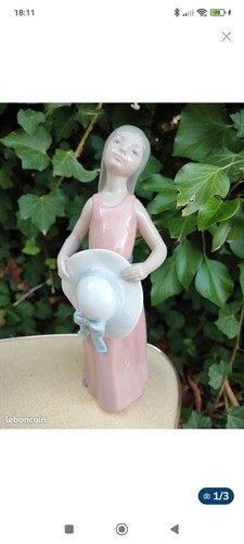 Ancienne statuette romantique - statuette,