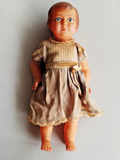 Petite poupée ancienne Petitcollin PCP France, celluloïd, robe d'origine