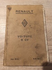 livret utilisation renault 6cv