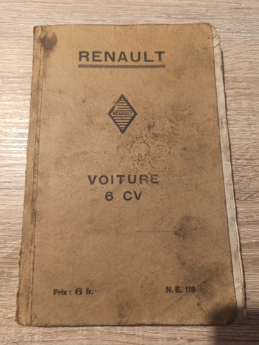 Livret utilisation renault - renault, 6cv