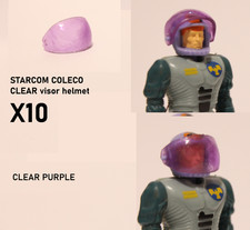 Starcom COLECO vintage figure Visor helmet X10 clear Purple set shadow force...