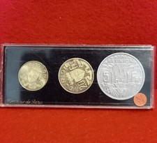 Réunion. Coffret Monnaie Paris. 3 Essais 5, 10, 20 Francs 1955 . FDC