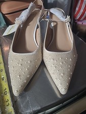 Pearl Slingback Milan Heels Sz