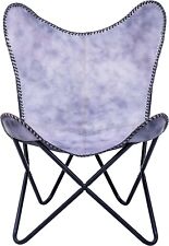 Vintage Cuir Papillon Chaise