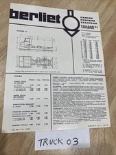 Berliet Stradair 20A tracteur caractéristique prospectus camion poids lourd