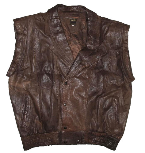 Gilet cuir homme outdoor - cuir,