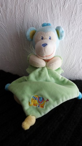 Doudou pommette mouchoir singe - doudou,