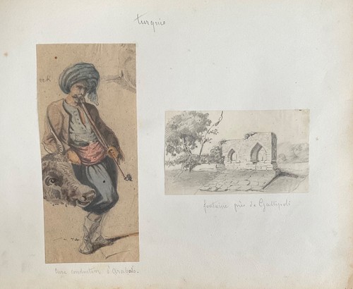 Rares dessins 1854 conducteur - dessins,