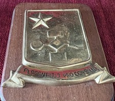 Crest Militaire État Major Armée Pour Contato Pro Consilio Écu Vintage