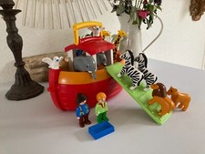 1024⚜️ Jouet Playmobil Bateau 123 L'Arche De Noé Transportable Réf: 6765 Complet