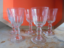 5 verres à liqueur cristal