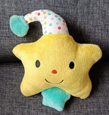 093?Doudou Peluche Musical ? Berceuse BRAHMS Étoile Jaune Bleu Livre