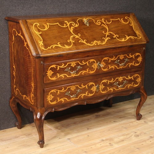 Bureau pente marqueté - bureau,
