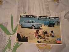 carte publicitaire automobile Simca 1000