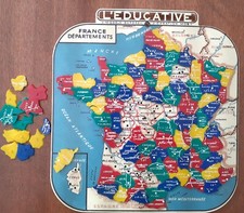 Carte de FRANCE 1950 L'Educative modèle "MOB" ECOLE