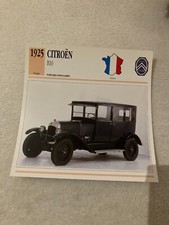CARTE FICHE AUTO  CITROEN B10