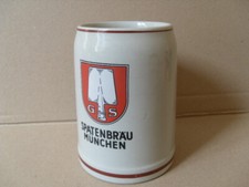 Ancienne chope bière faïence 50 cl  H  13 cm publicitaire réédition ?