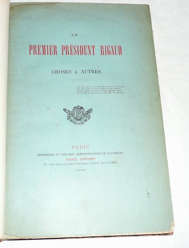Premier président rigaud - premier,