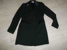 Manteau, veste  longue CINOCHE  " soirée" noire et satin, chic taille 40/ L TBE