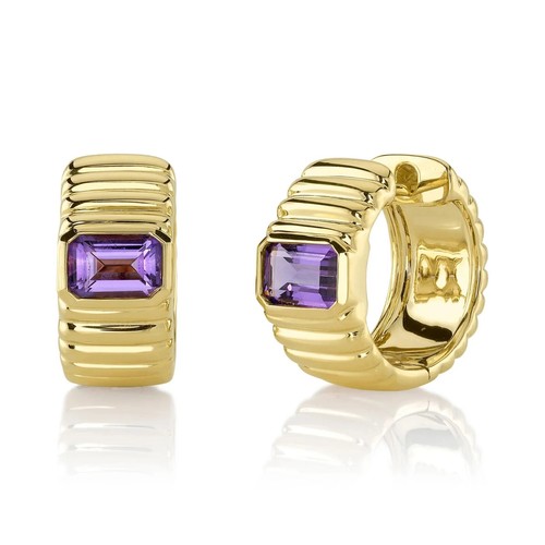 14k améthyste boucles - améthyste,