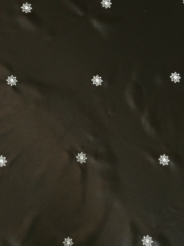 Tissu satiné noir dos crêpe