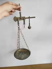 Balance Décorative Romaine en Laiton - Outil De Calcul - Vintage