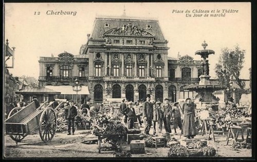 Cpa cherbourg place du - cpa,