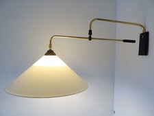 ancienne applique potence LUNEL 1950 french sconce jib light disderot arlus