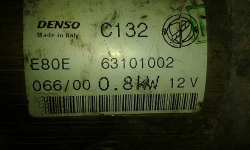63101002 démarreur fiat - 63101002,