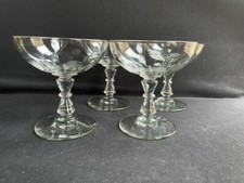 4 Coupes à Champagne ½ cristal taillé - Portieux service Alsacien