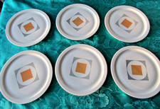 6 assiettes plates porcelaine