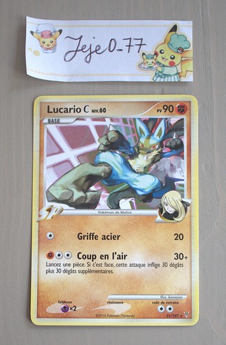 Carte pokémon lucario - pokémon,