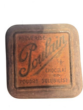 Boite tôle Poulain pulvérisé 250g - années 1910/20