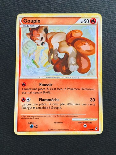 Carte pokémon goupix 95 - carte, 75/95