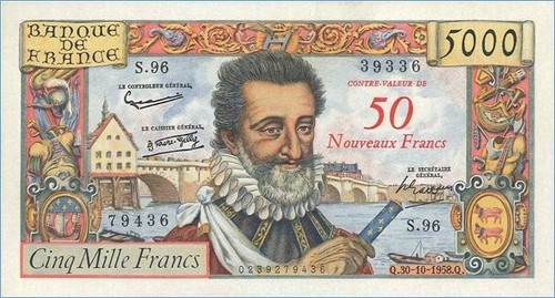 Nouveaux francs henri iv - 50,